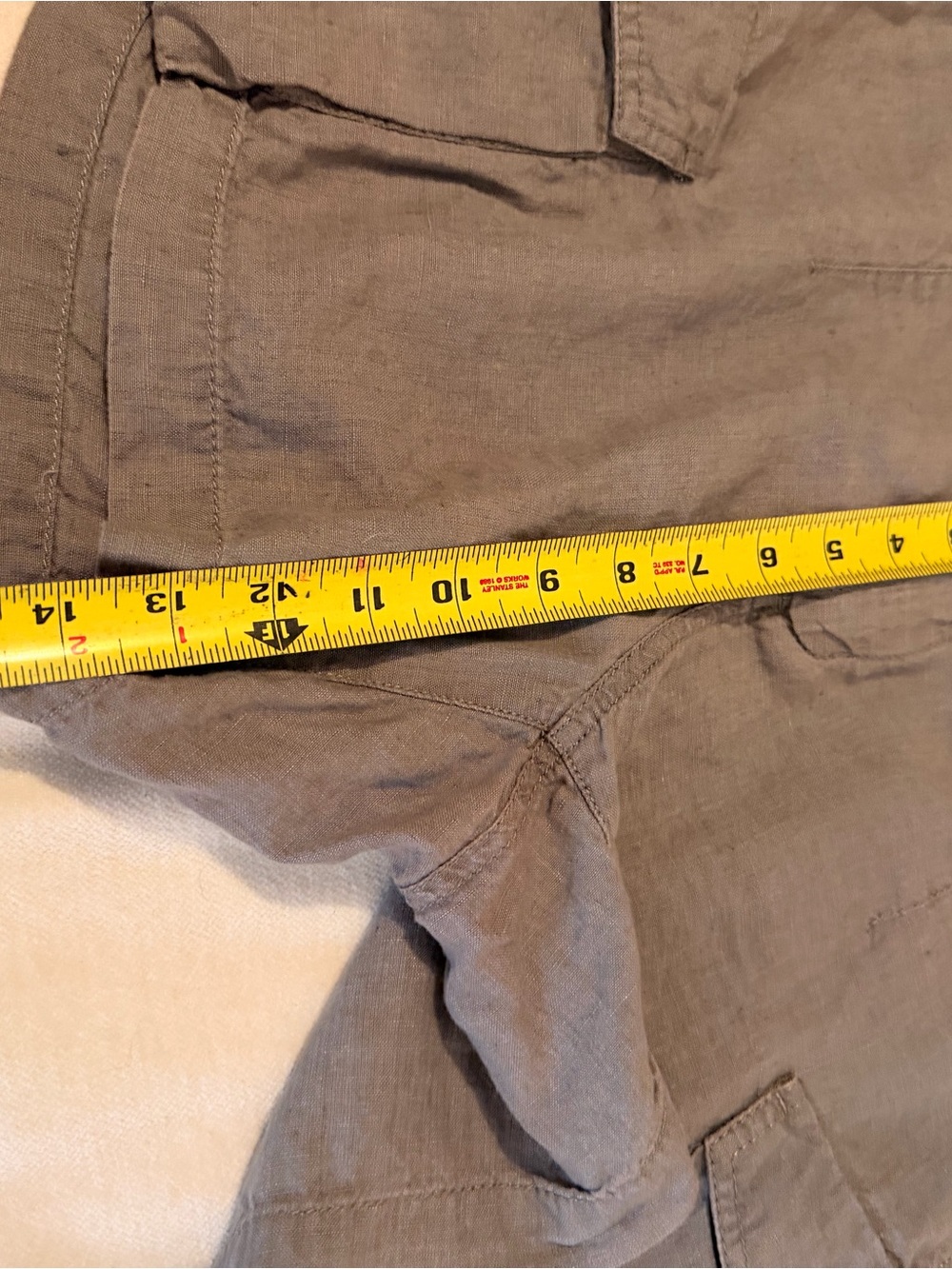 Banana Republic Linen Cargo Shorts Women’s 6 Olive Safari Utility - Picture 5 of 7